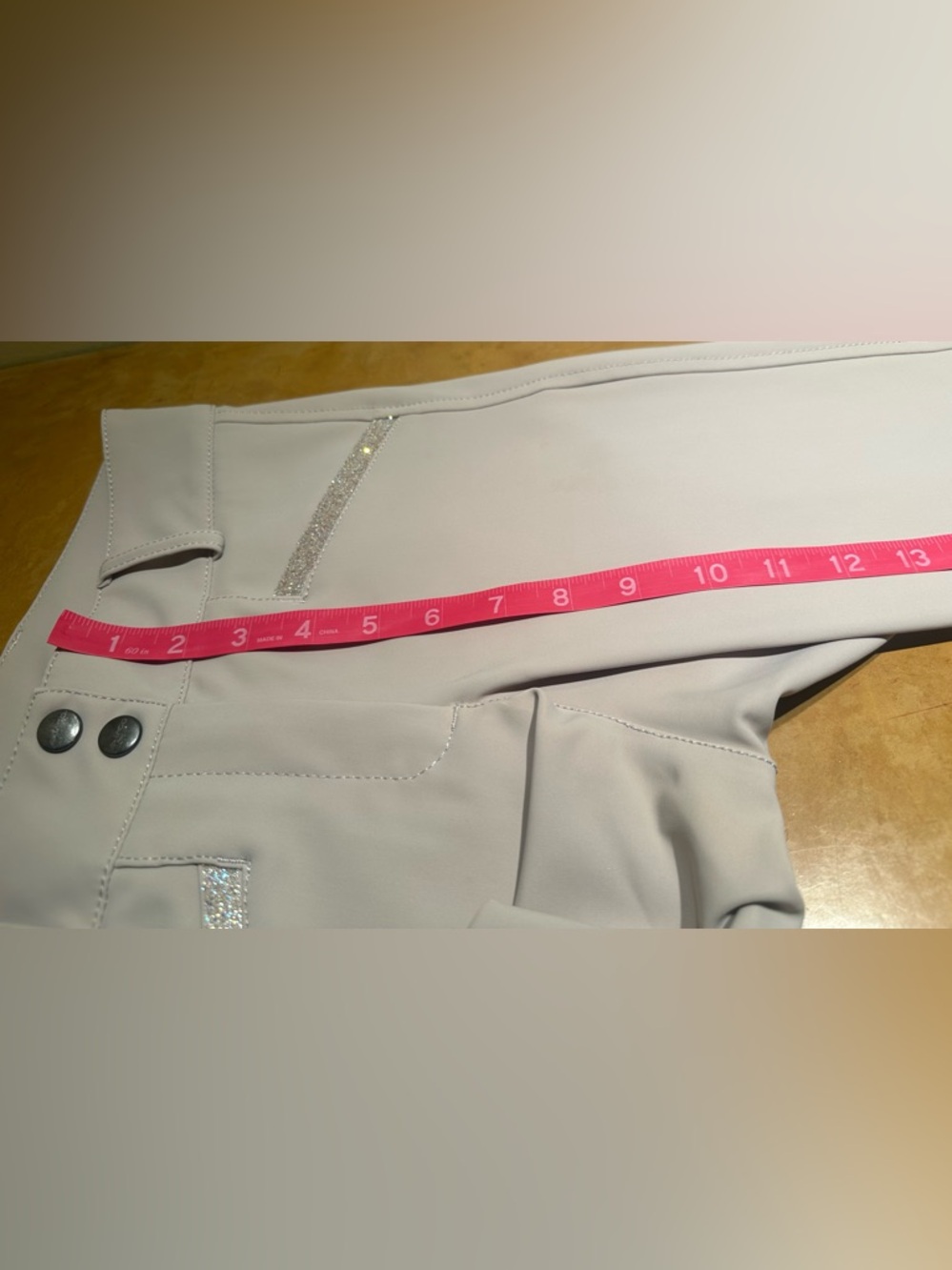 Iago Italia Equestrian Riding Show Breeches, Tan, Size 24, Excellent Condition! - Picture 12 of 14